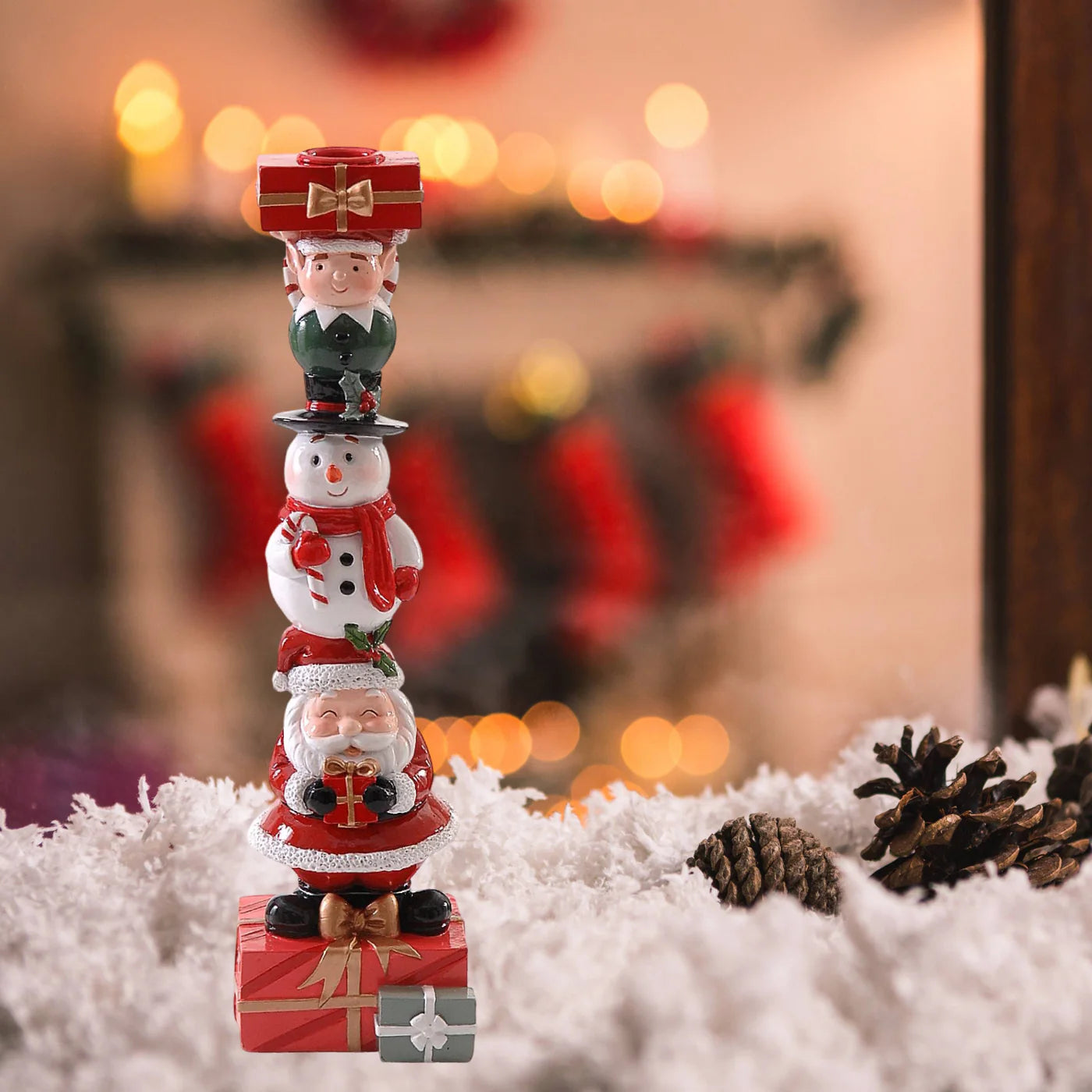 Portacandela Vetur Rosso 31 cm