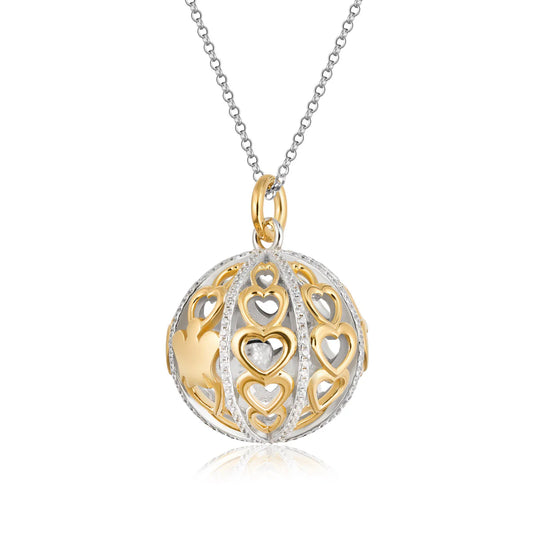 CHIAMA ANGELI DORATO CUORI E ZIRCONI