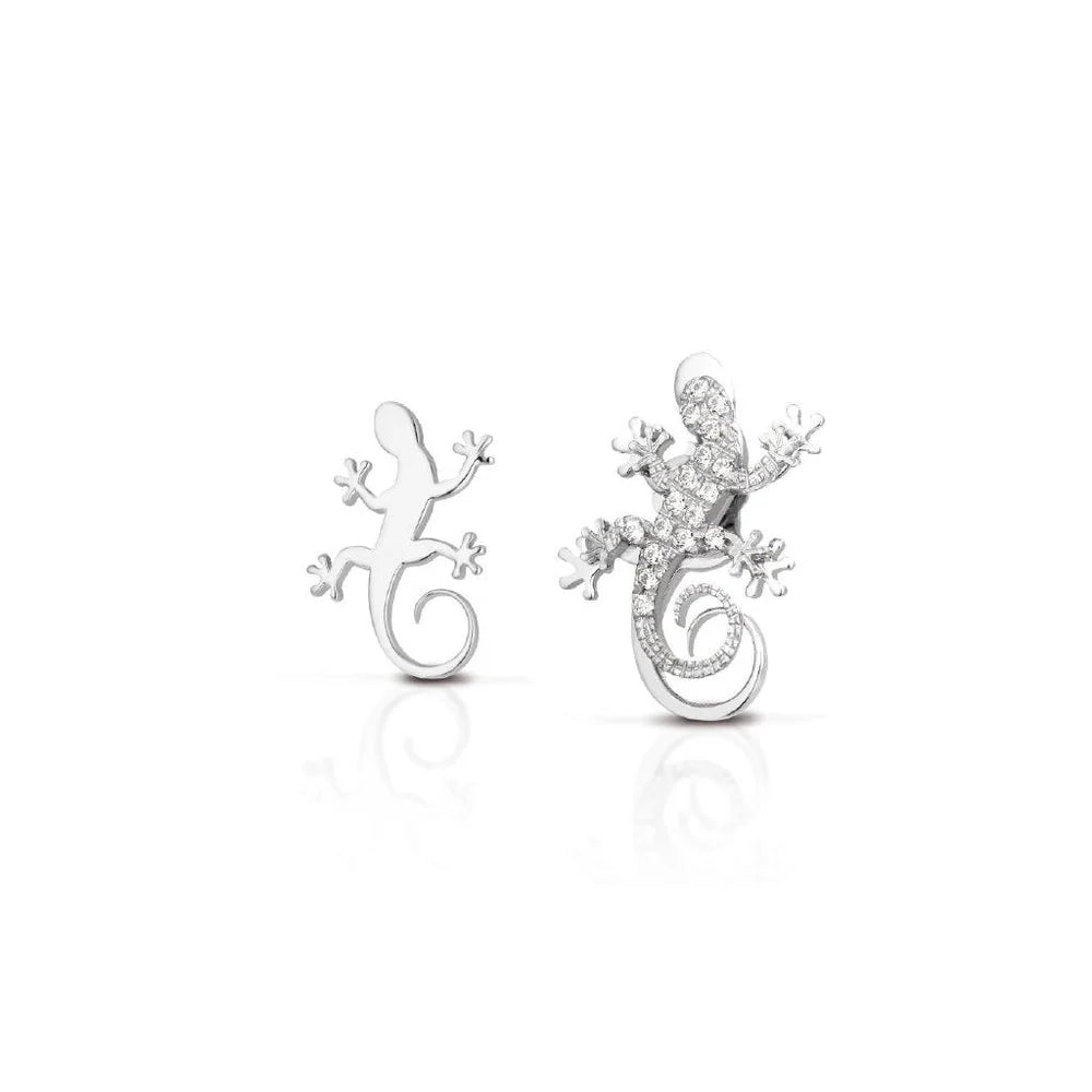ORECCHINI CON GECO IN ARGENTO