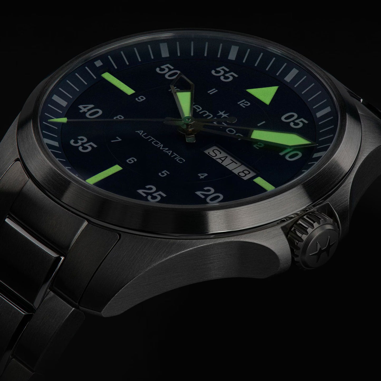 Khaki Aviation Pilot Day Date Auto