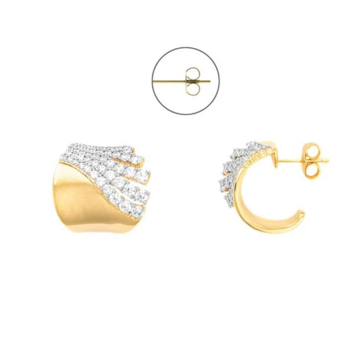 Orecchino Donna 4US Cesare Paciotti Ottone Oro Pvd Zirconi