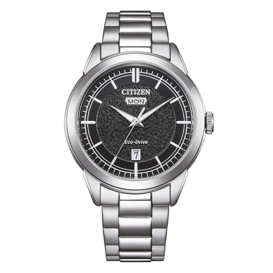 Orologio Uomo Citizen Nero Eco-Drive Acciaio Data