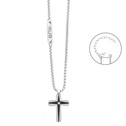 Collana Uomo 4US Cesare Paciotti Acciaio Croce