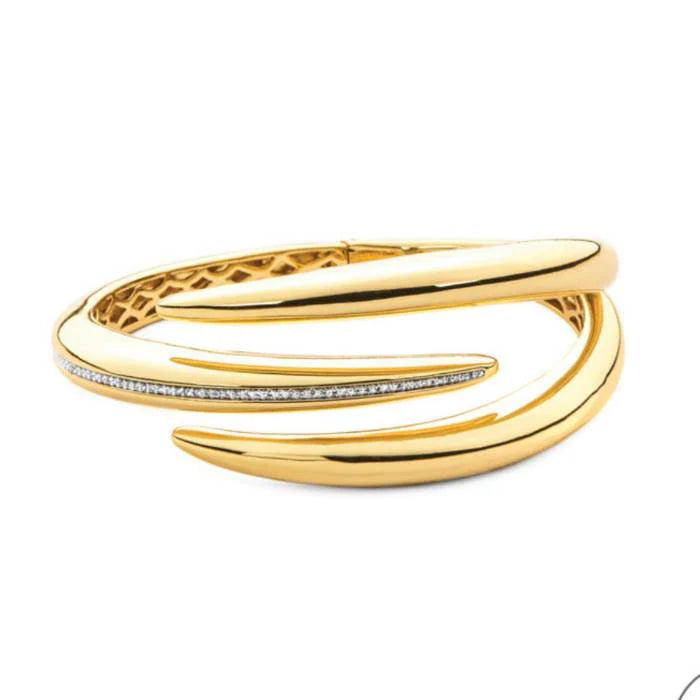 Bracciale Donna Ottone Oro Pvd Zirconi - 4Us Cesare Paciotti