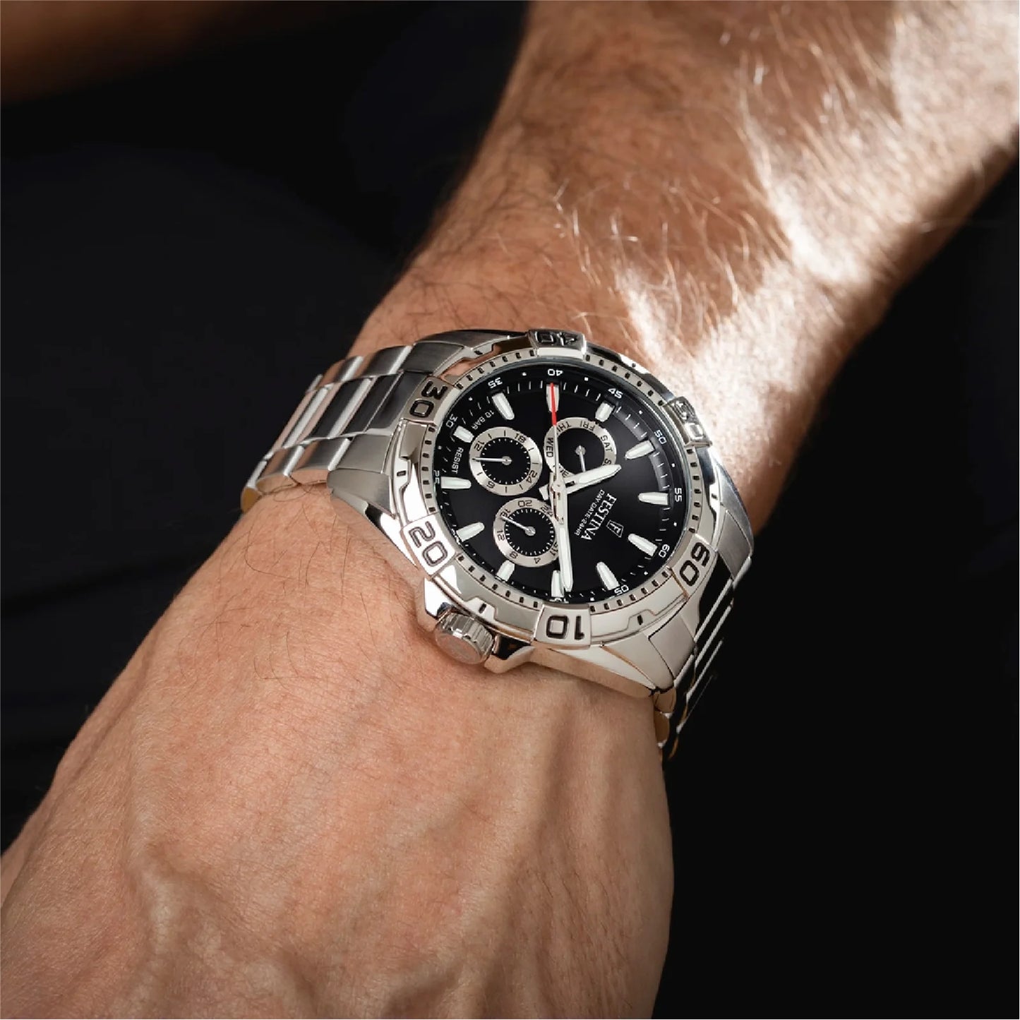 Orologio Uomo Festina Multifunzione in acciaio con quadrante nero