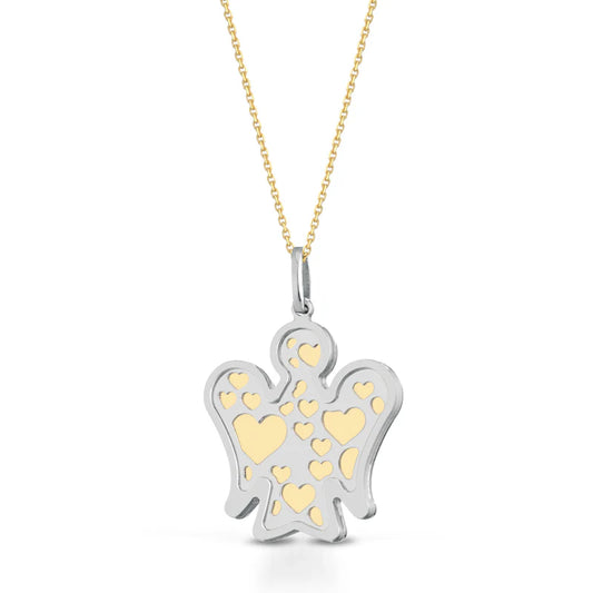 Collana Angelo Double Face in oro e argento