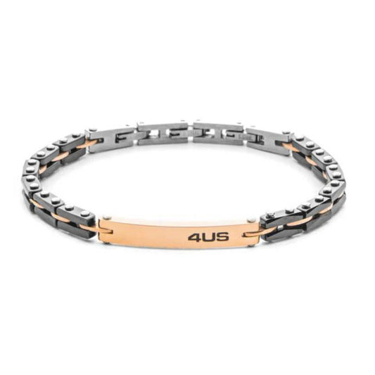 Bracciale Uomo 4US Cesare Paciotti Acciaio Targhetta
