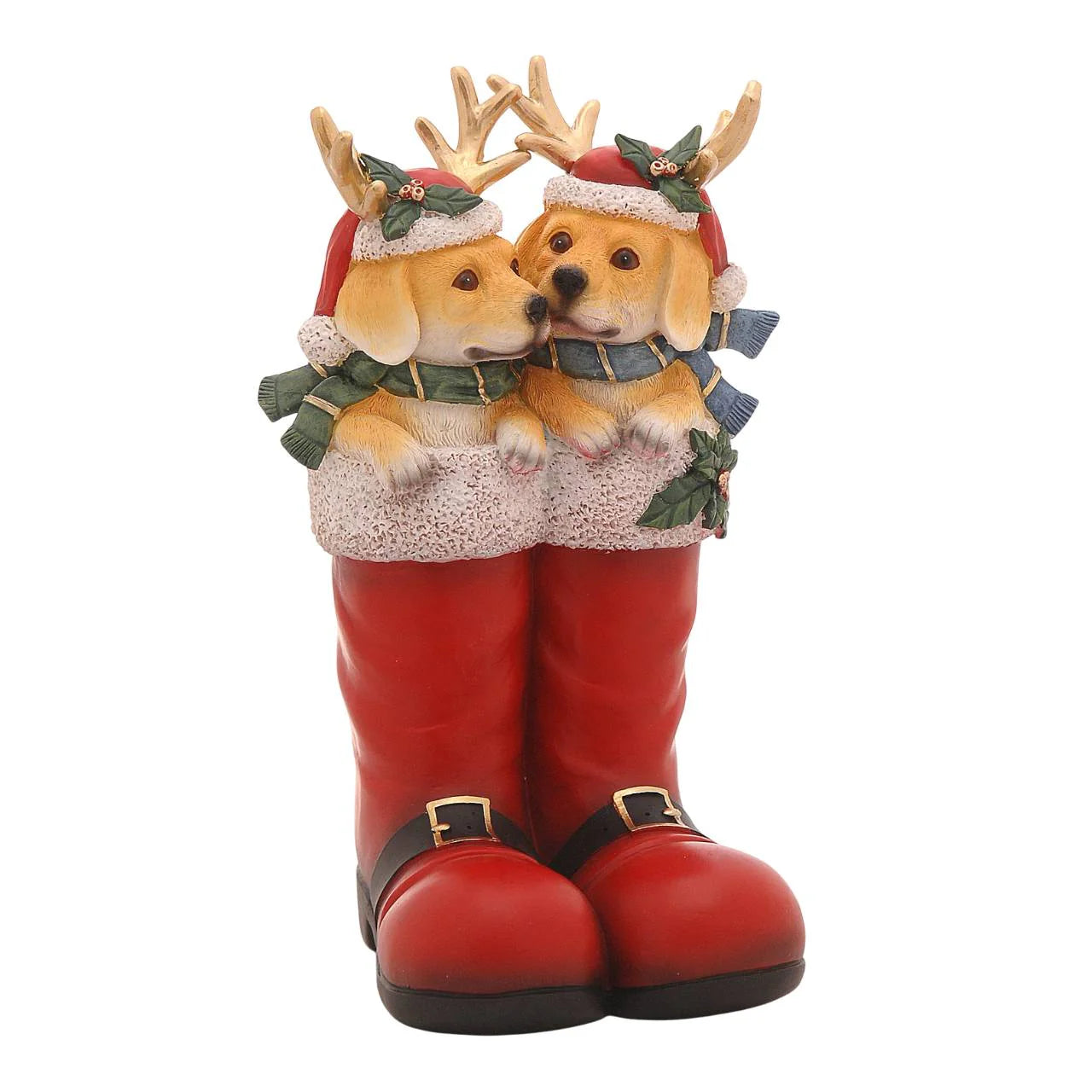 Stivali Con Cagnolini Natalizi Vetur Rosso 30,2 cm