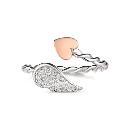 ANELLO CON CUORE E ALA