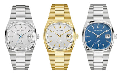 Orologio Uomo Bulova Super Seville Dorato Bianco 262 kHz Data