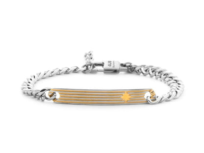 Bracciale 4US Cesare Paciotti Acciaio Con Catena E Placchetta