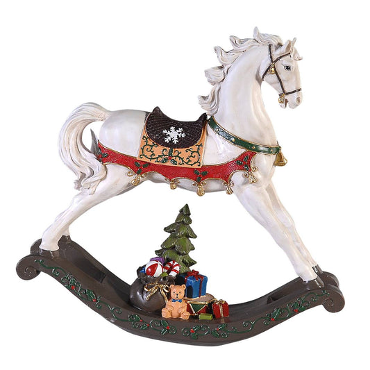 Cavallo Dondolo Vetur Bianco 46 cm