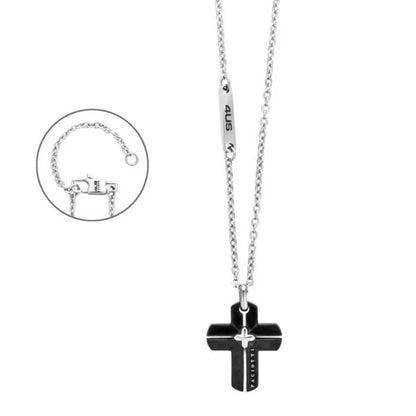 Collana Uomo 4US Cesare Paciotti Acciaio Croce
