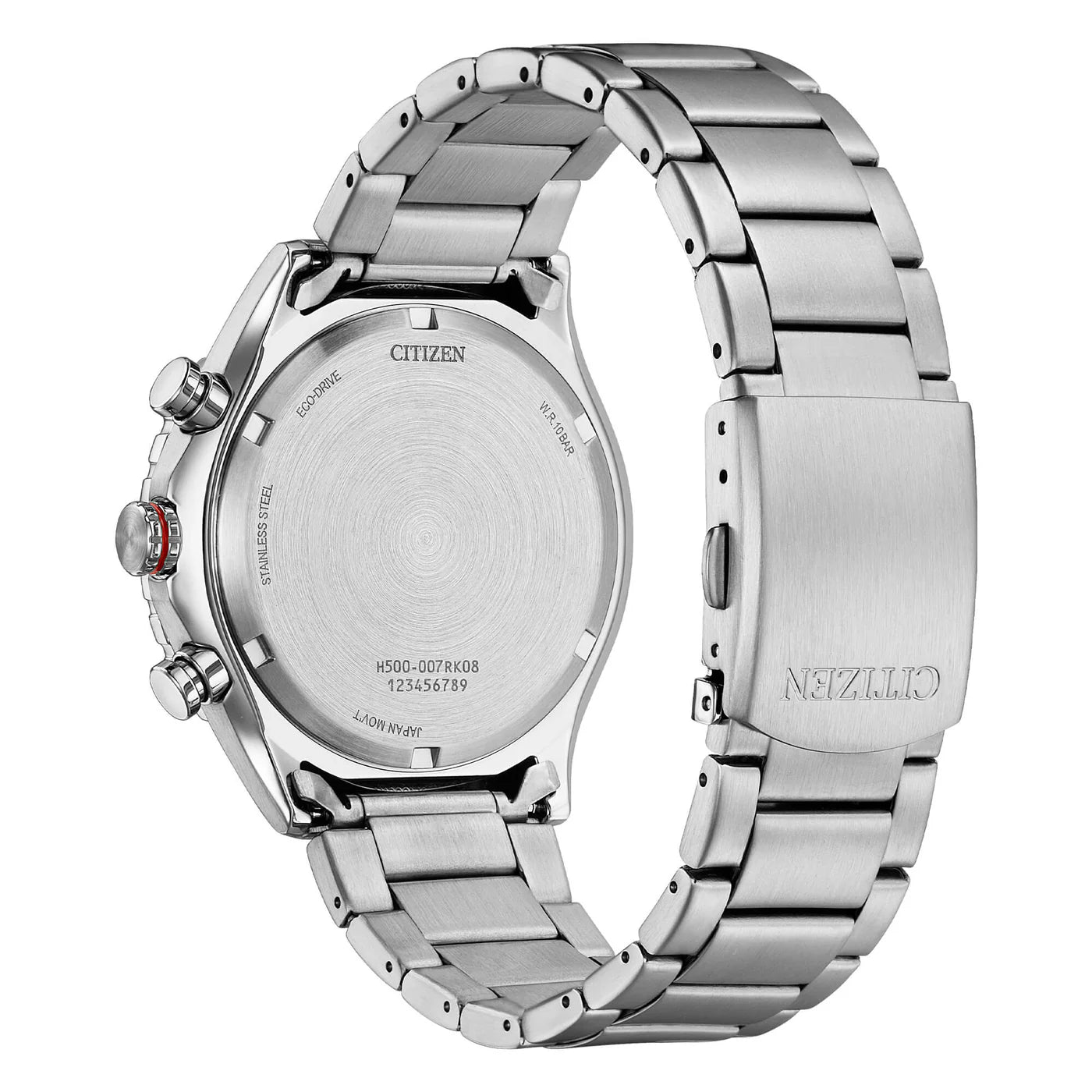 Orologio Uomo Citizen Nero Eco-Drive Cronografo Acciaio Data