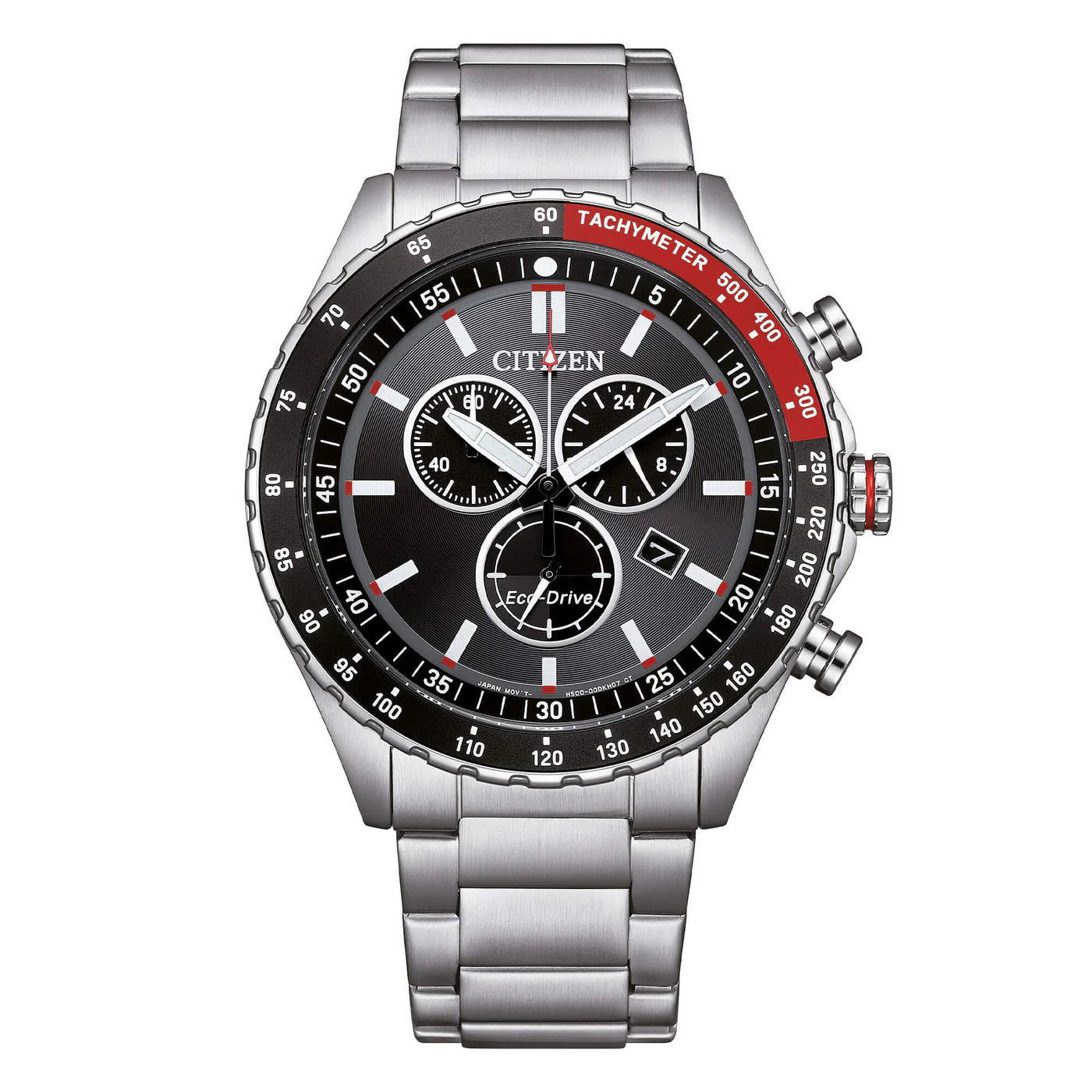 Orologio Uomo Citizen Nero Eco-Drive Cronografo Acciaio Data