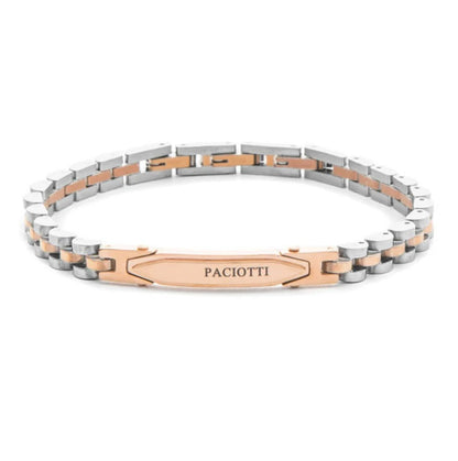 Bracciale Uomo 4US Cesare Paciotti Acciaio e acciaio in pvd rosè maglia jubile