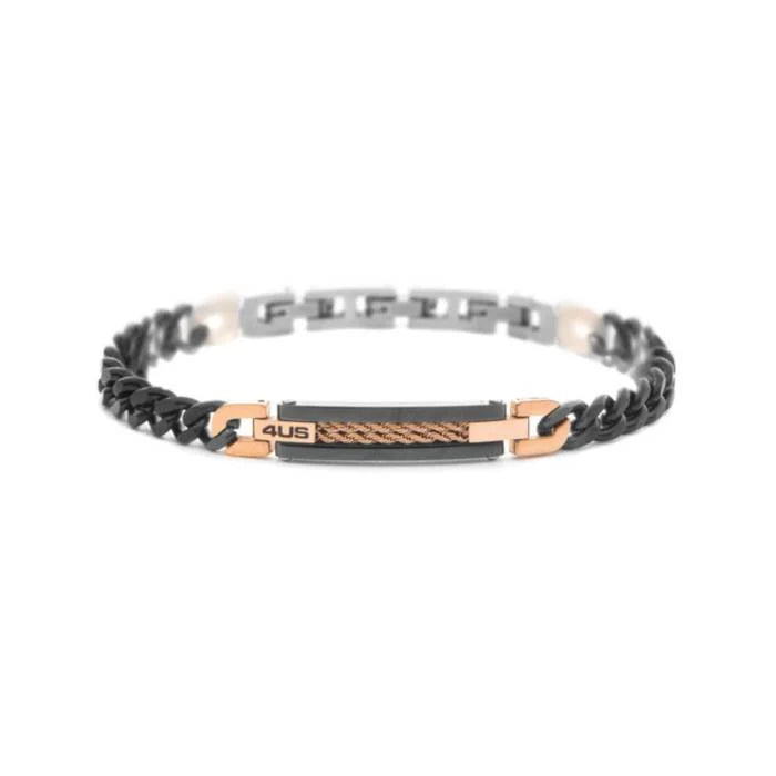 Bracciale Uomo 4US Cesare Paciotti Acciaio Targhetta
