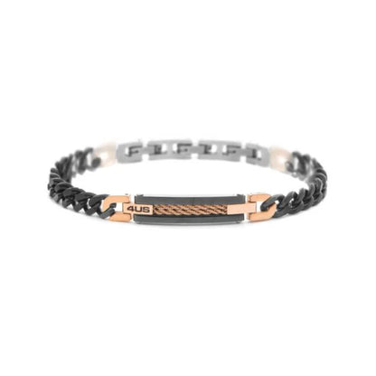 Bracciale Uomo 4US Cesare Paciotti Acciaio Targhetta