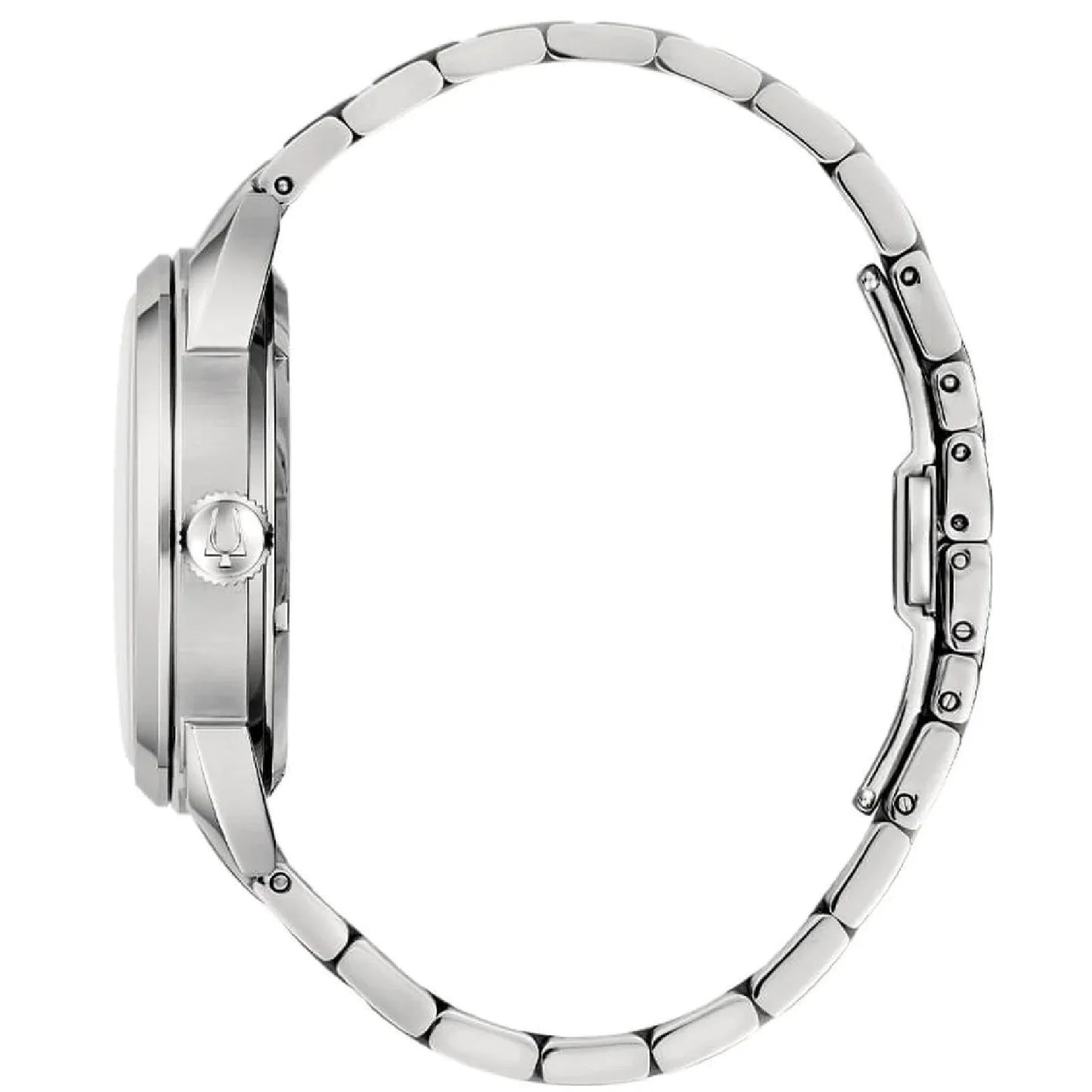 Orologio Uomo Bulova automatico in acciaio con quadrante azzurro e datario