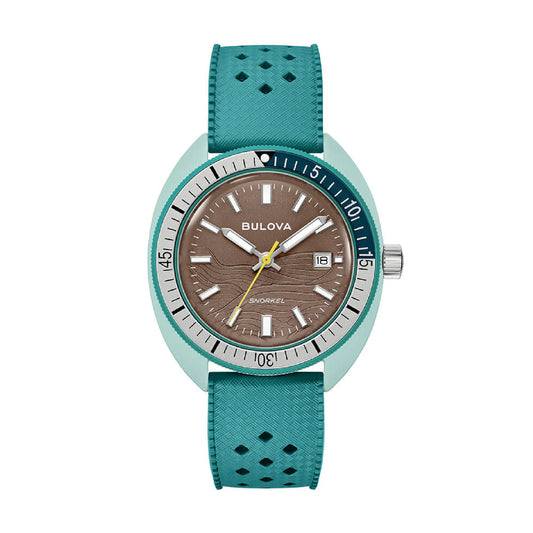 Orologio Uomo Bulova Collezione Snorkel in verde e marrone