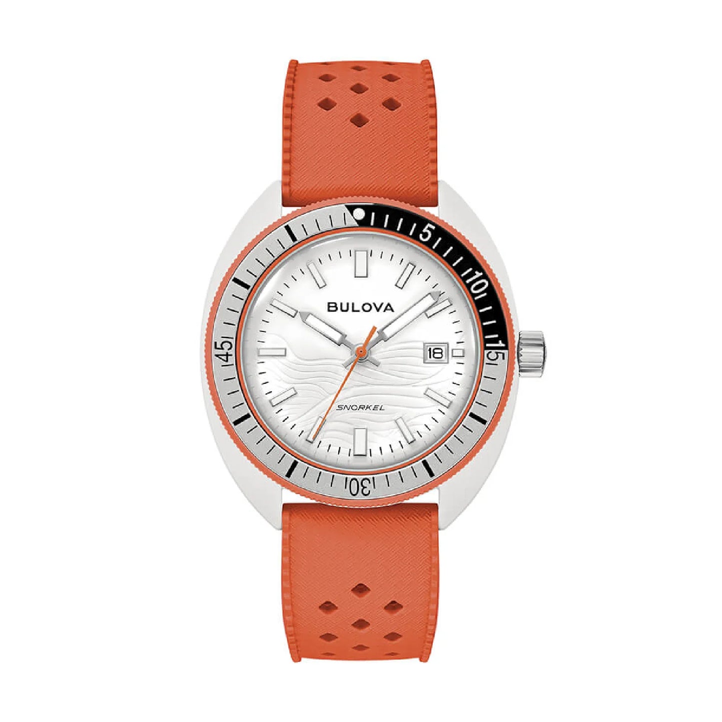 Orologio Uomo Bulova Collezione Snorkel in arancione e bianco
