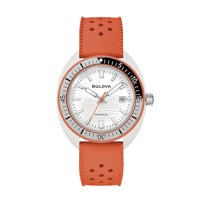 Orologio Uomo Bulova Collezione Snorkel in arancione e bianco