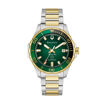 Orologio Uomo Bulova Star in acciaio dorato verde e nero 41mm