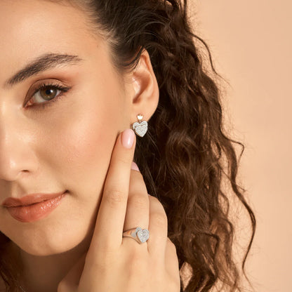 ORECCHINI CON DOPPIO CUORE