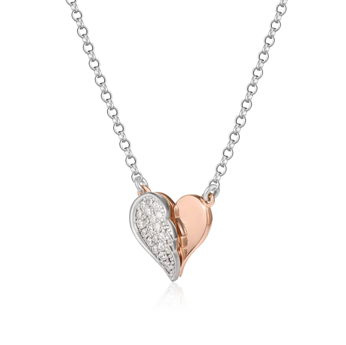 COLLANA CON CUORE E ALA