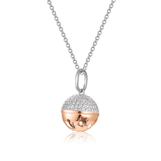 CHIAMA ANGELI IN ARGENTO ROSATO E CUORE DI ZIRCONI