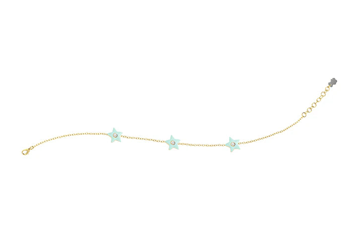 Bracciale Stelle Azzurre Argento