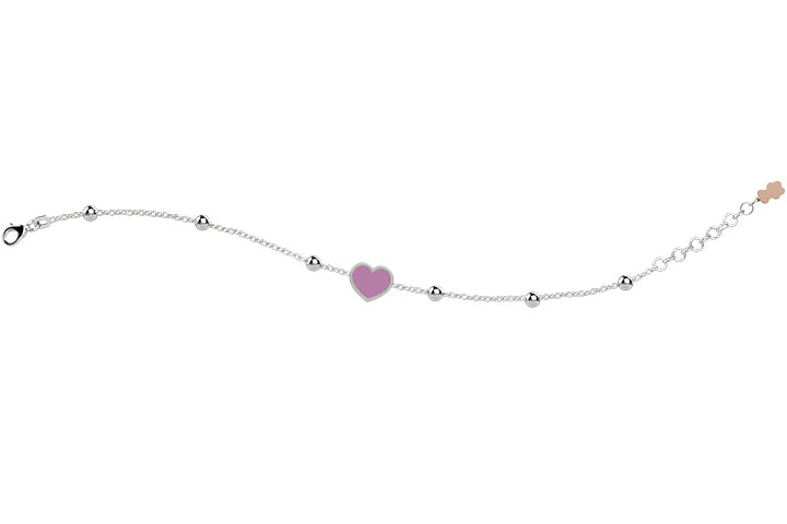 Bracciale con Cuore Rosa