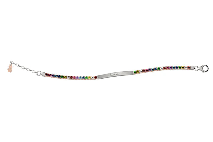 Bracciale Tennis Bimbo Arg 925 Multicolor
