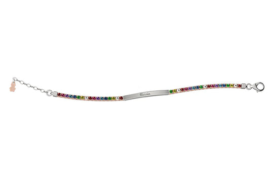 Bracciale Tennis Bimbo Arg 925 Multicolor