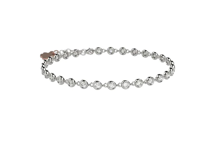 Bracciale Tennis in Argento 925 con pietre bianche - Mamma