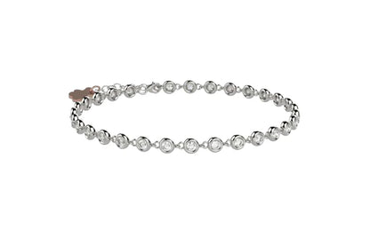 Bracciale Tennis in Argento 925 con pietre bianche - Mamma