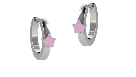 Orecchino Cerchio Stella Arg 925