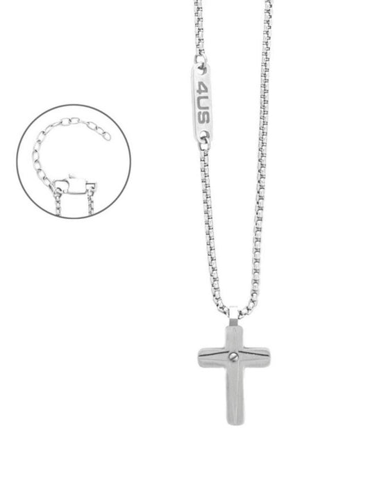 Collana Uomo 4US Cesare Paciotti Acciaio Croce