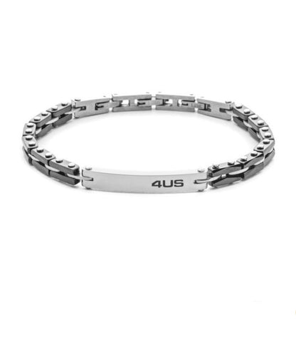 Bracciale Uomo 4US Cesare Paciotti Acciaio Targhetta