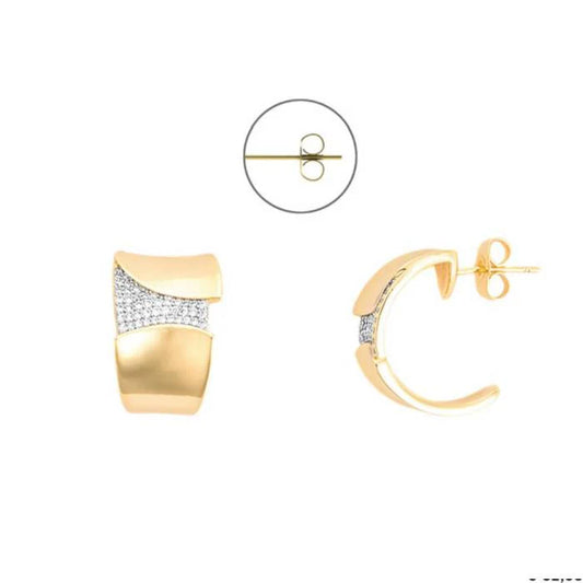 Orecchino Donna 4US Cesare Paciotti Ottone Oro Pvd Zirconi