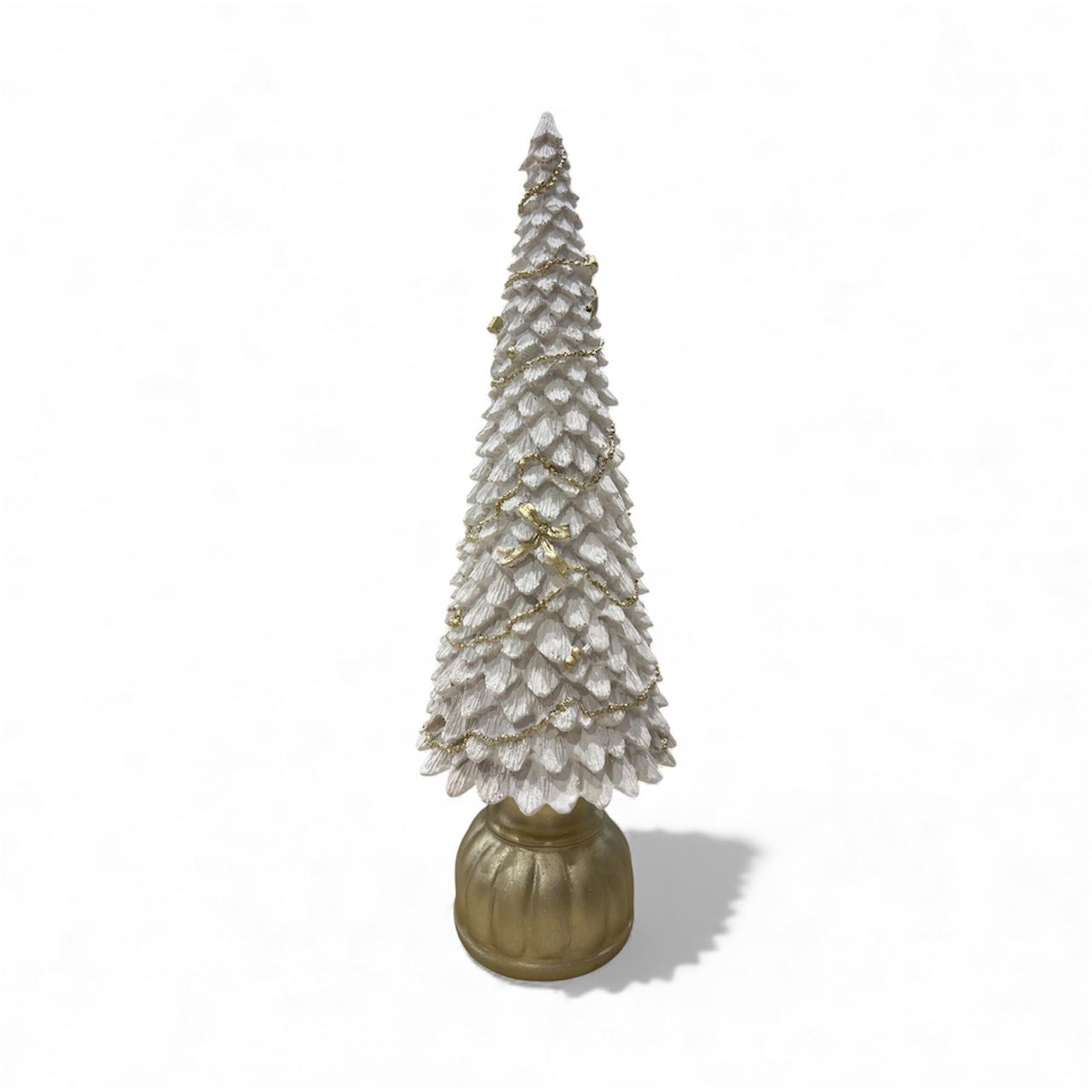 Albero Natalizio  Bianco e Oro Fade 36cm