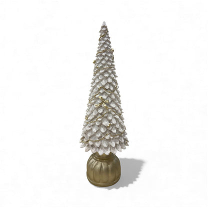 Albero Natalizio  Bianco e Oro Fade 36cm