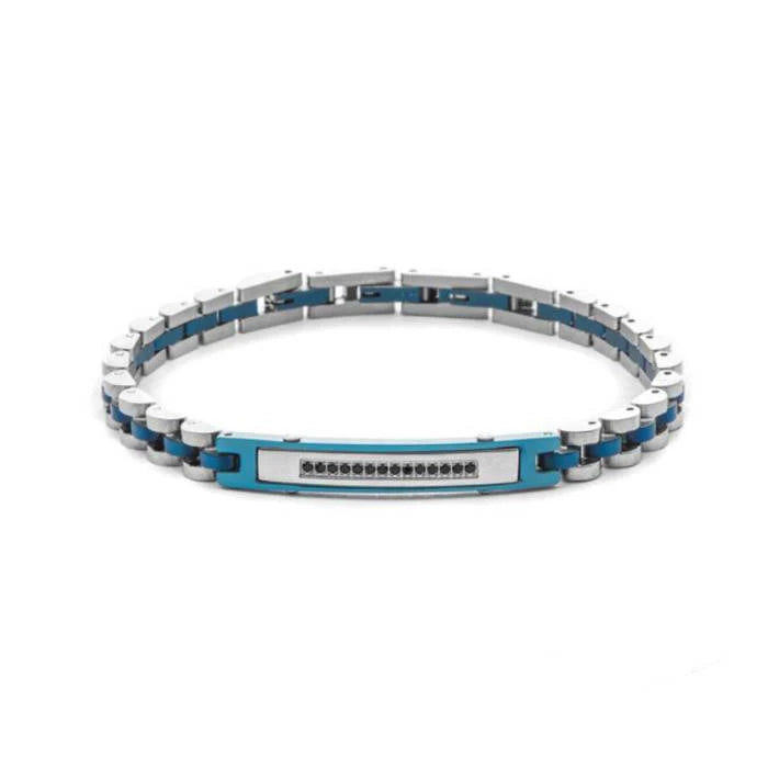 Bracciale Uomo 4US Cesare Paciotti Acciaio Pvd Blu