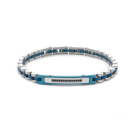 Bracciale Uomo 4US Cesare Paciotti Acciaio Pvd Blu