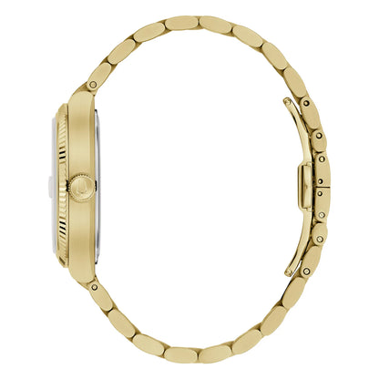 Orologio Uomo Bulova Super Seville Dorato Bianco 262 kHz Data