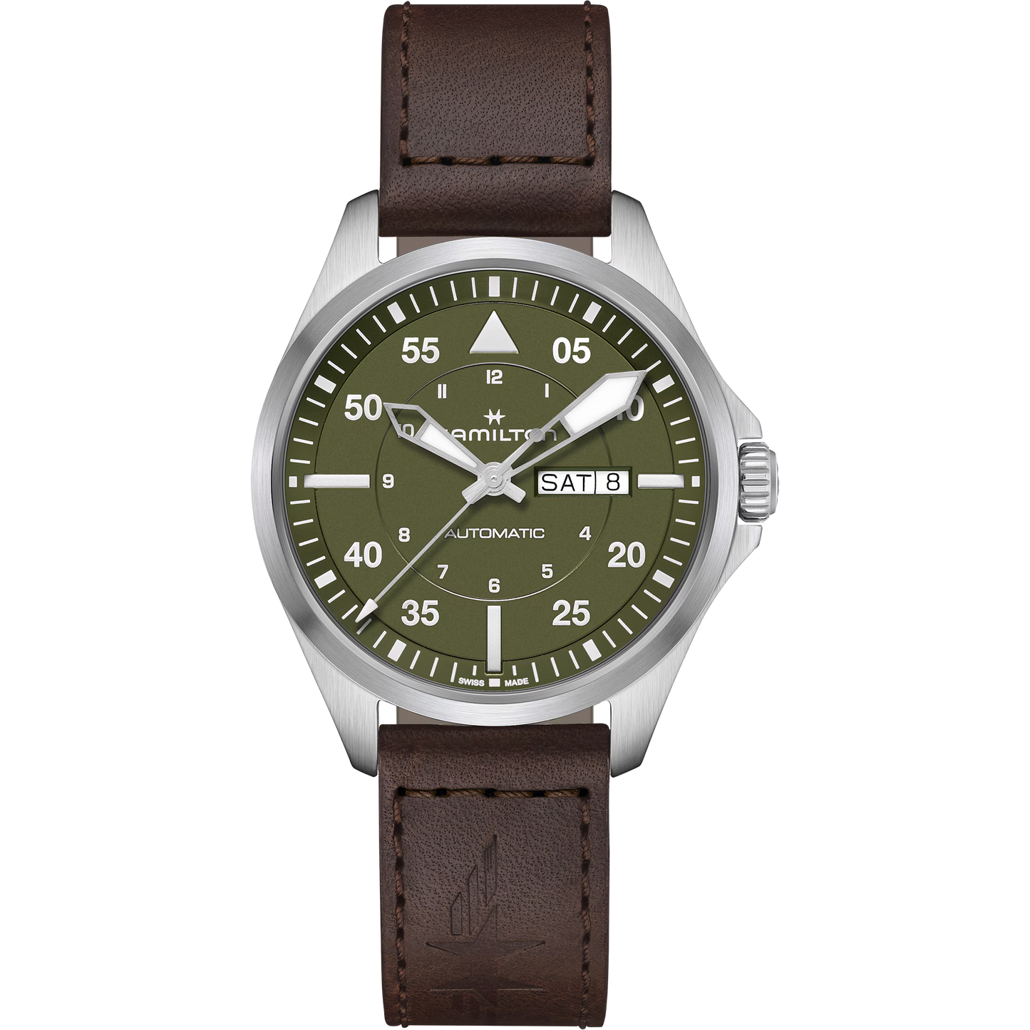 Khaki Aviation Pilot Day Date Auto
