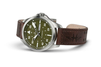 Khaki Aviation Pilot Day Date Auto
