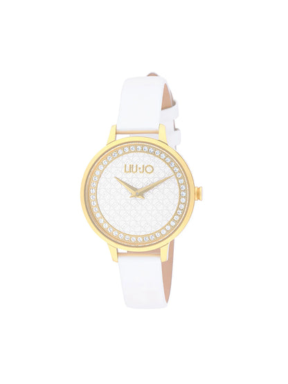 Orologio Liu Jo Donna Shine Gold Cinturino Pelle Bianco