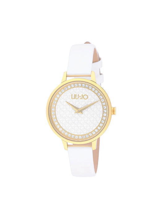 Orologio Liu Jo Donna Shine Gold Cinturino Pelle Bianco