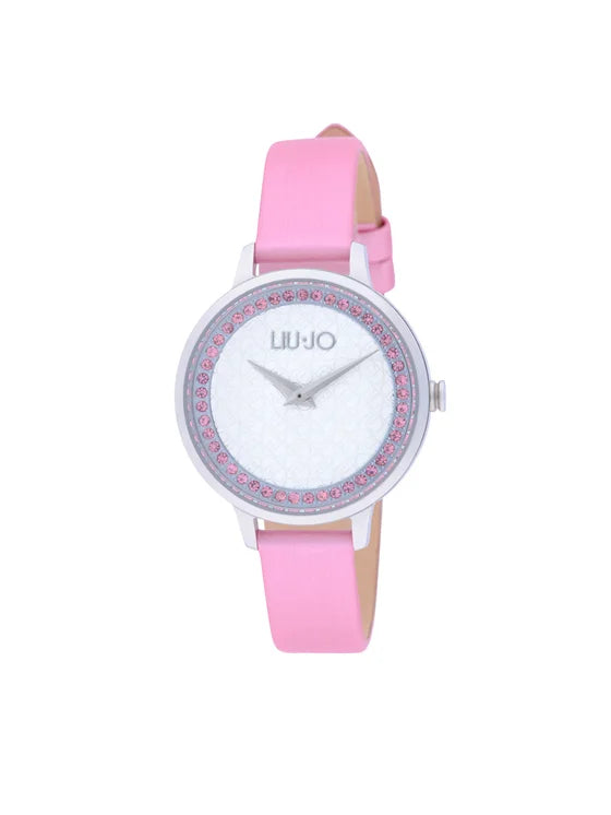 Orologio Liu Jo Donna Shine Silver Cinturino Pelle Rosa